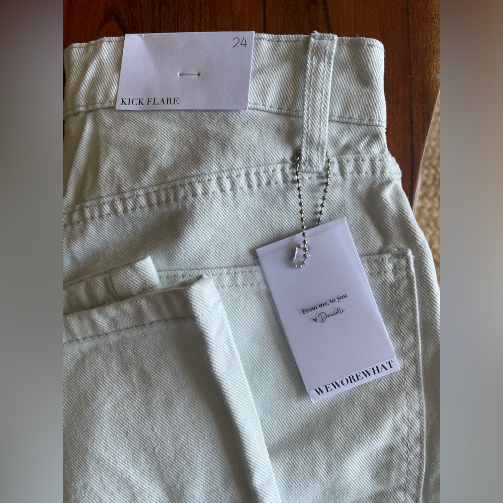 Weworewhat kick flare denim 100% cotton